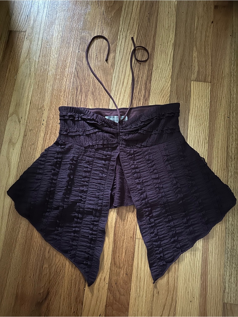 Urban Outfitters Ruched halter Top - Deep Plum